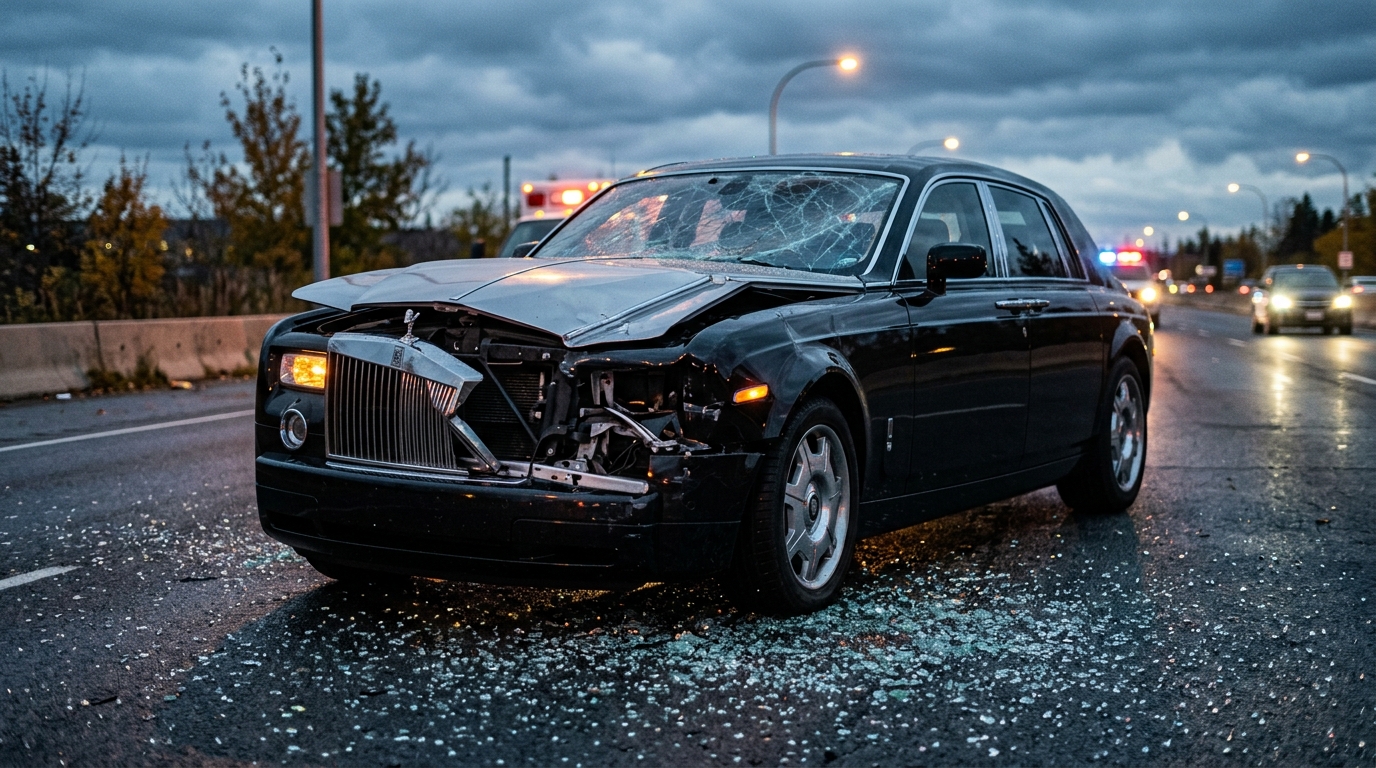 Пошкоджений Rolls-Royce до ремонту